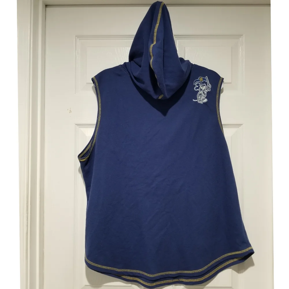 Disney WDW Mickey Navy Blue & Yellow Sleeveless Hooded Top & Shorts Matching Set